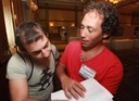 Ozgur Karatekin (Royal Observatory of Belgium) with Sebastien.