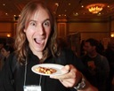 Mark Lewis (Trinity) has a passion for particle simulations in the snack line.
