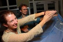 Laura, with the assistance of Yan Fernandez (Central Florida), graphically shows
the Arecibo antenna configuration.