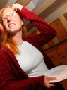 Nicole Albers (U. Colorado) inclines herself in order to better detect Saturn's
F-ring ringlets.