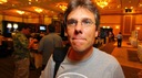 Michael Kueppers (ESA) cruises the poster session.