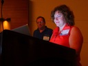 Last morning of the conference: LCROSS is set to impact the moon at 7:30 AM
local time.  Barb Cohen and ___ talk about the mission before we watch it live.
